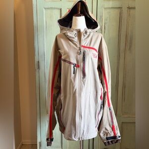 Vintage Men’s Mountain HardWear Conduit Synchro Tan/Red Ski Jacket,XXL